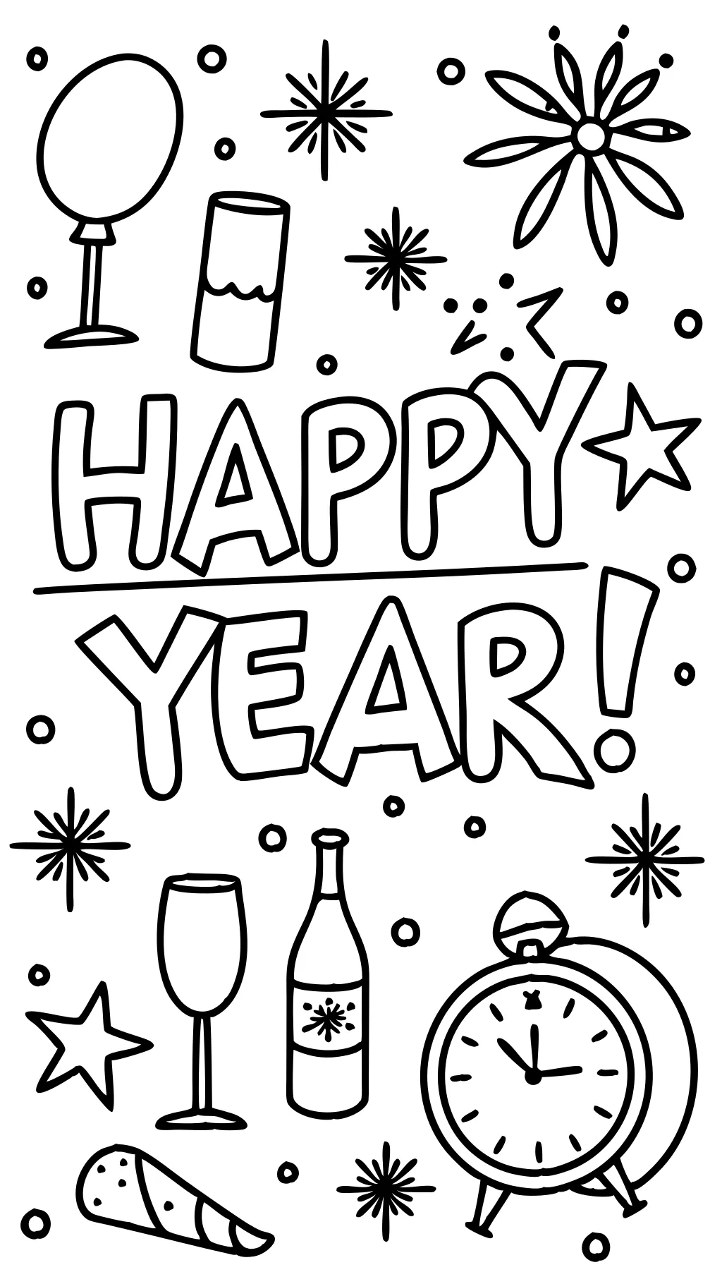 free printable new years coloring pages